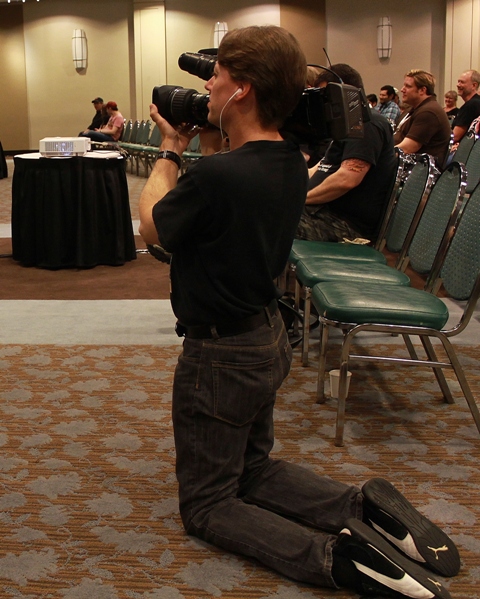 Director Chris Faulkner collects footage for TV