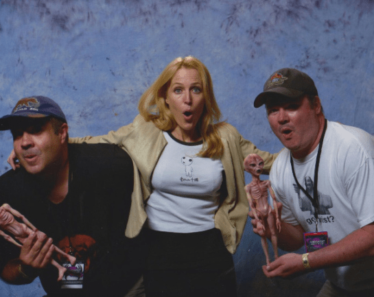 With Gillian Anderson in 2013