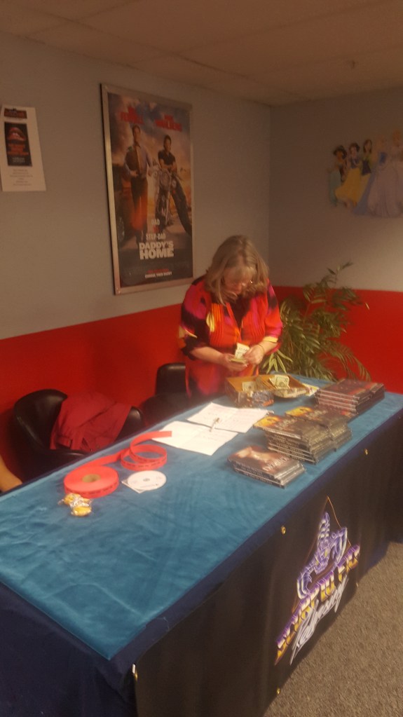 Seven Dorms Premiere Merch table