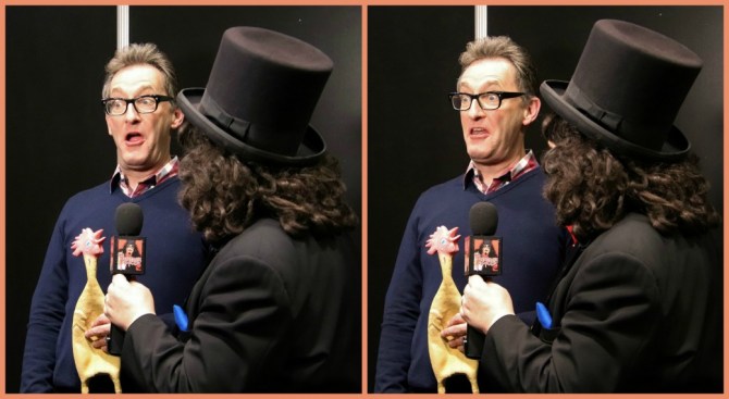 TV horror host, Svengoolie, interviews the voice actor for Spongebob Squarepants, Tom Kenny TV horror host, Svengoolie, interviews the voice actor for Spongebob Squarepants, Tom Kenny
