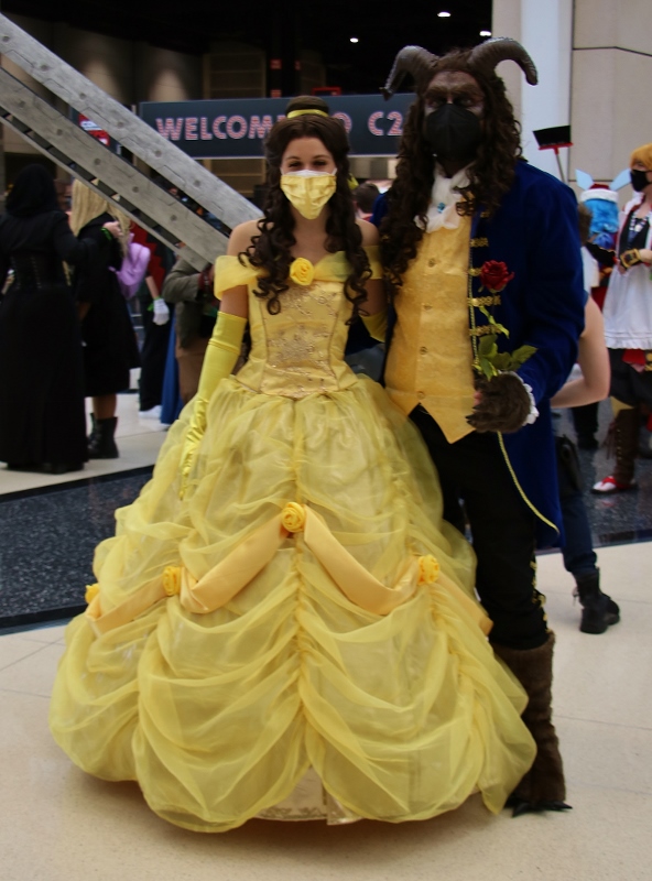 Beauty & the Beast Cosplayers at the 2021 Chicago Comic & Entertainment Expo C2E2